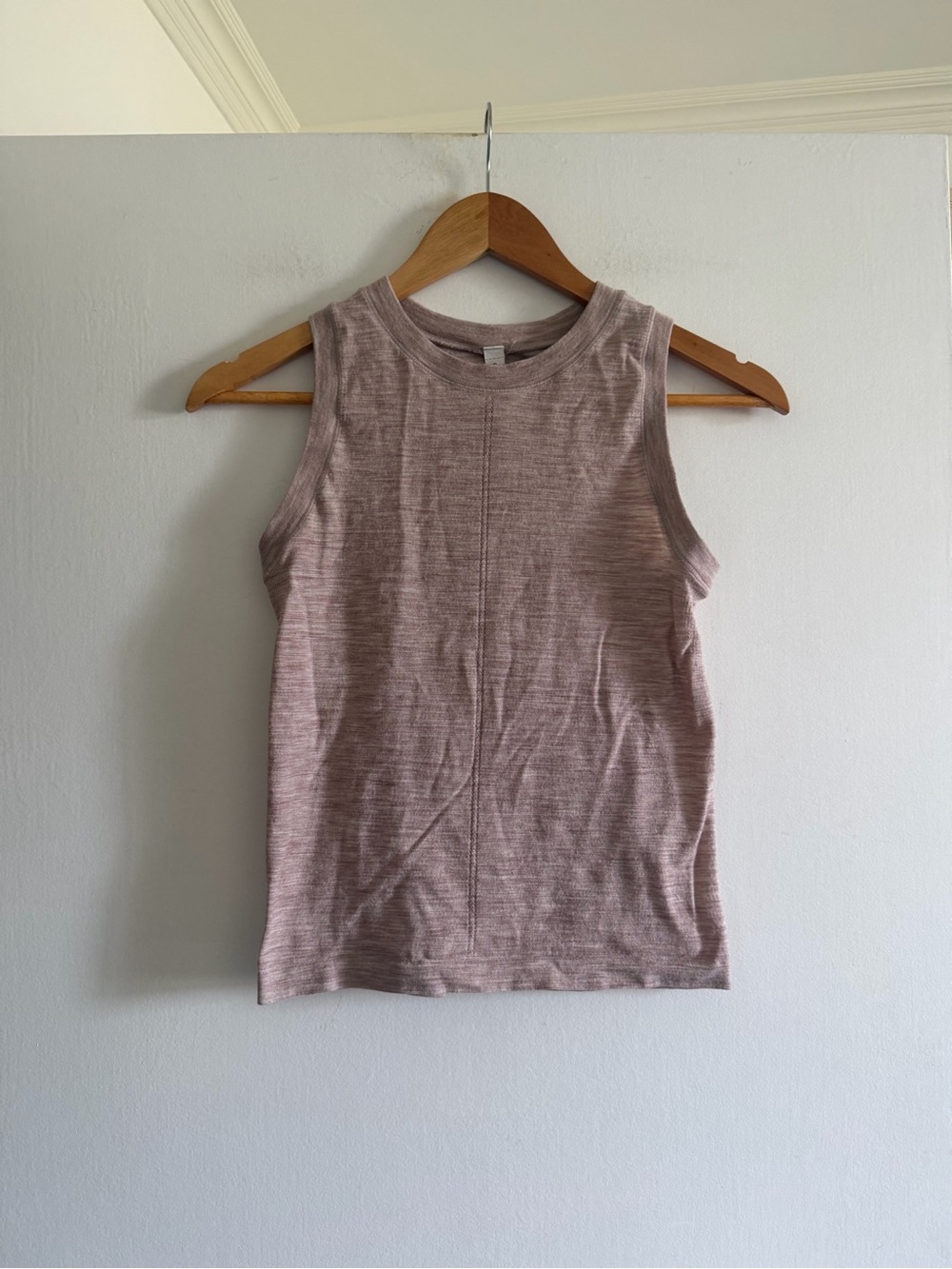Athleta Blush Pink Wool Blend Knit Sleeveless Tank Top size XS EUC - Picture 2 of 4